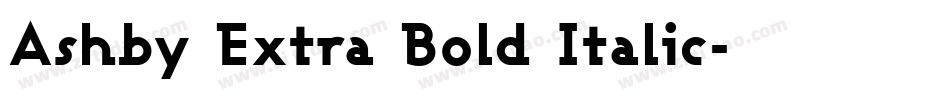 Ashby Extra Bold Italic字体转换
